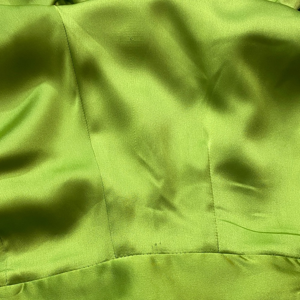 Zara Olive Green Wide-Leg Pleated Trousers Size S - Picture 16 of 16